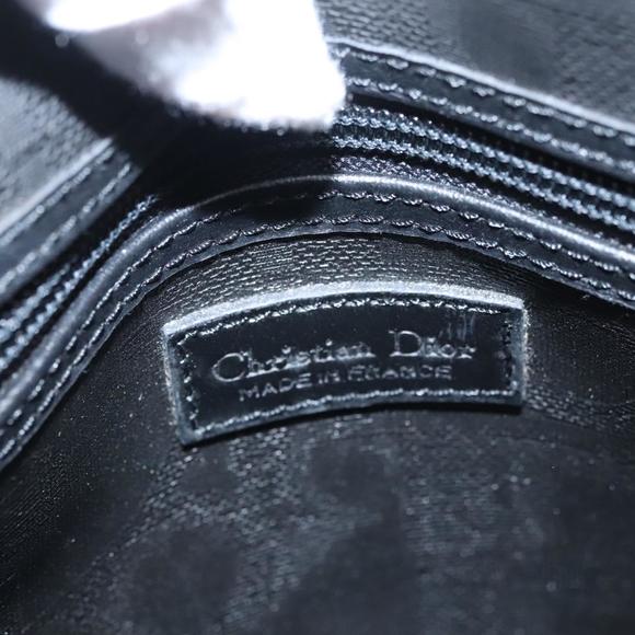 Christian Dior Trotter Canvas Hand Bag PVC Leather Black Auth BD334 - Picture 11 of 16